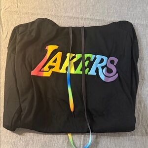 Black Lakers long sleeve shirt hoodie with Rainbow Logo